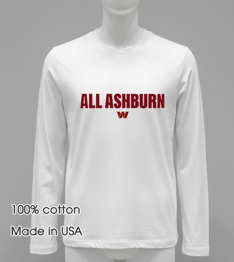 All Ashburn Washington Commanders Shirt White T Shirt