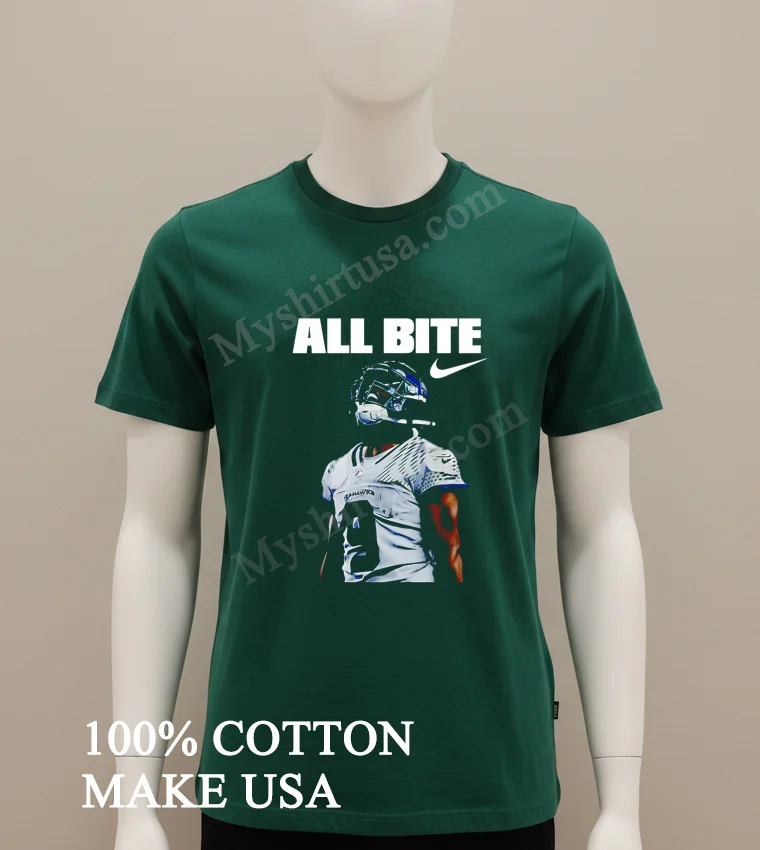 All Bite Seattle Seahawks Number 9 Football Player Graphic Shirt Green Shirt