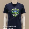 All In On 12 Seattle Faithful Seahawks Mountain City Skyline Lightning Shirt Navy Shirt