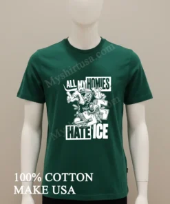 All My Homies Hate Ice Skateboarding Character Graffiti Graphic funny america t-shirts