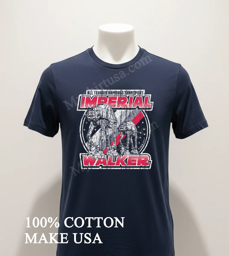 All Terrain Armored Transport Imperial Walker Star Wars Shirt Navy Shirt
