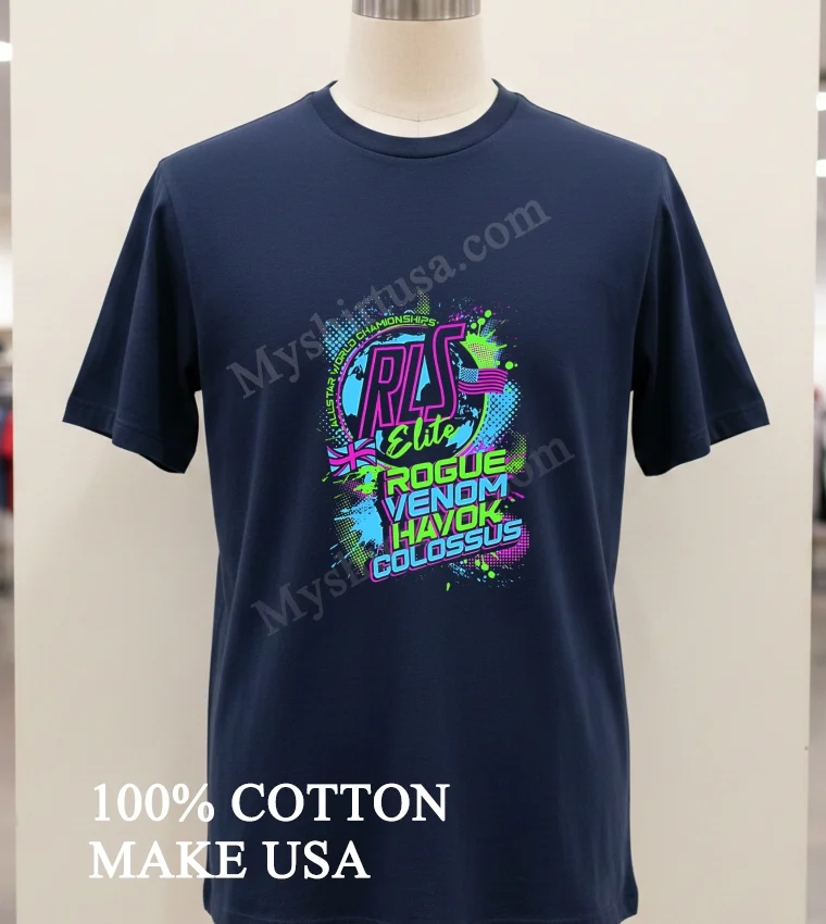 Allstar World Championships Rls Elite Rogue Venom Havok Colossus new t-shirt - navy-shirt Allstar World Championships Rls Elite Rogue Venom Havok Colossus Shirt Navy Shirt 1