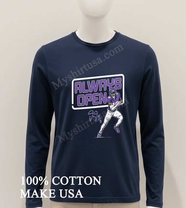 Always Open Justin Jefferson Minnesota Vikings Football Shirt Hoodie Shirt