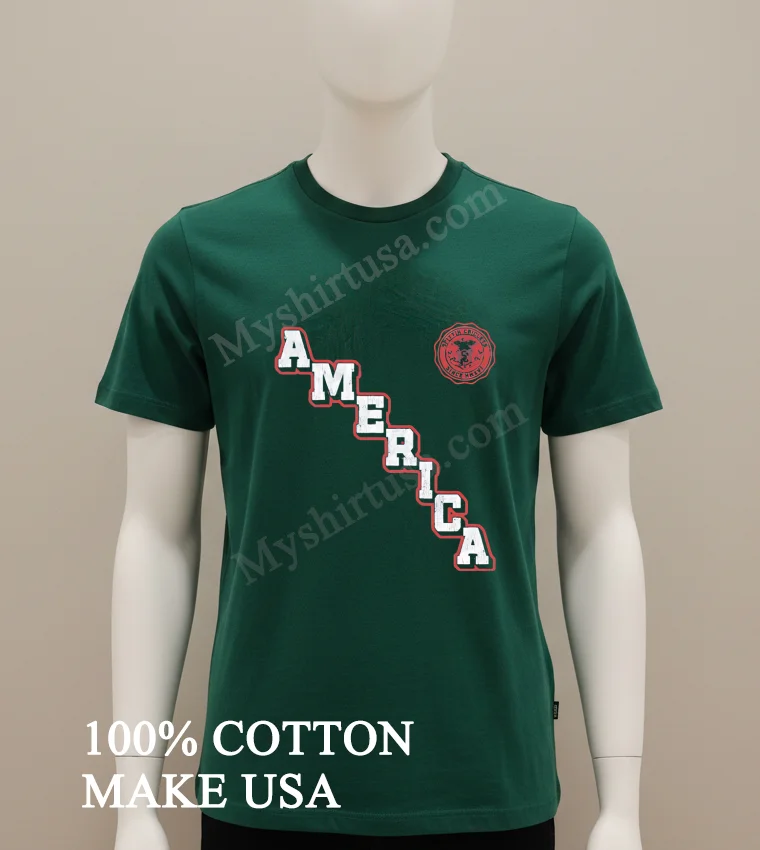 America Spittin Chiclets Since Mmivi Distressed Vertical Text funny america t-shirts - green-shirt America Spittin Chiclets Since Mmivi Distressed Vertical Text Shirt Green Shirt