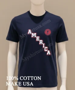 America Spittin Chiclets Since Mmivi Distressed Vertical Text funny america t-shirts