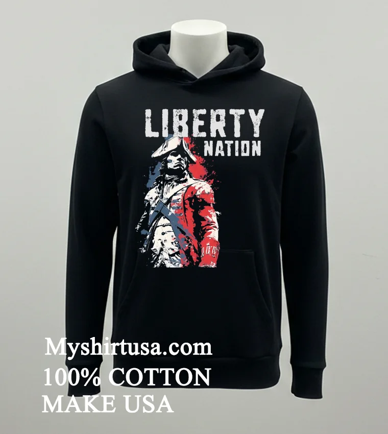 American Defiance Liberty Nation Retro Shirt Balck Shirt