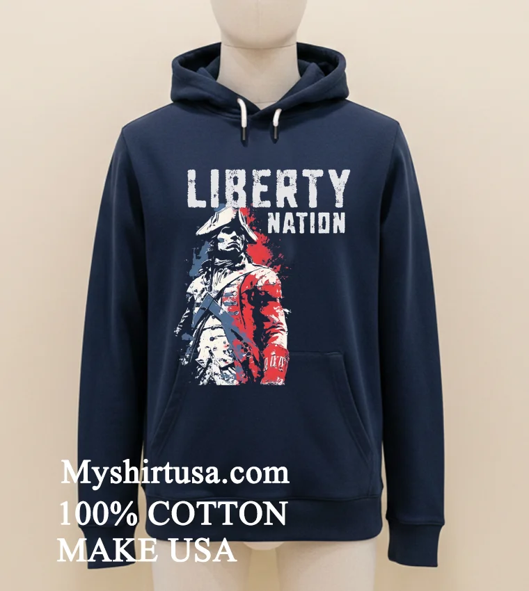 American Defiance Liberty Nation Retro Shirt Navy Shirt 1