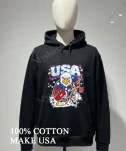 Angry Eagle Hockey Player Usa Olympic 1980 Salty Goon Gear funny america t-shirts