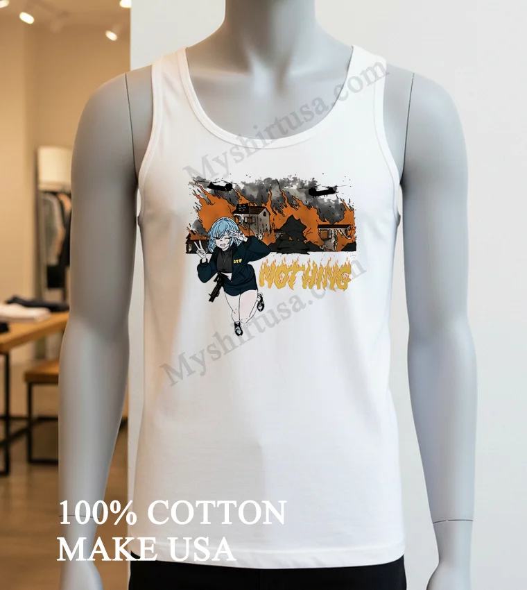 Anime Girl Atf Waco Siege Nothing Fire Burning funny america t-shirts - white-t-shirt Anime Girl Atf Waco Siege Nothing Fire Burning Shirt White T Shirt 2