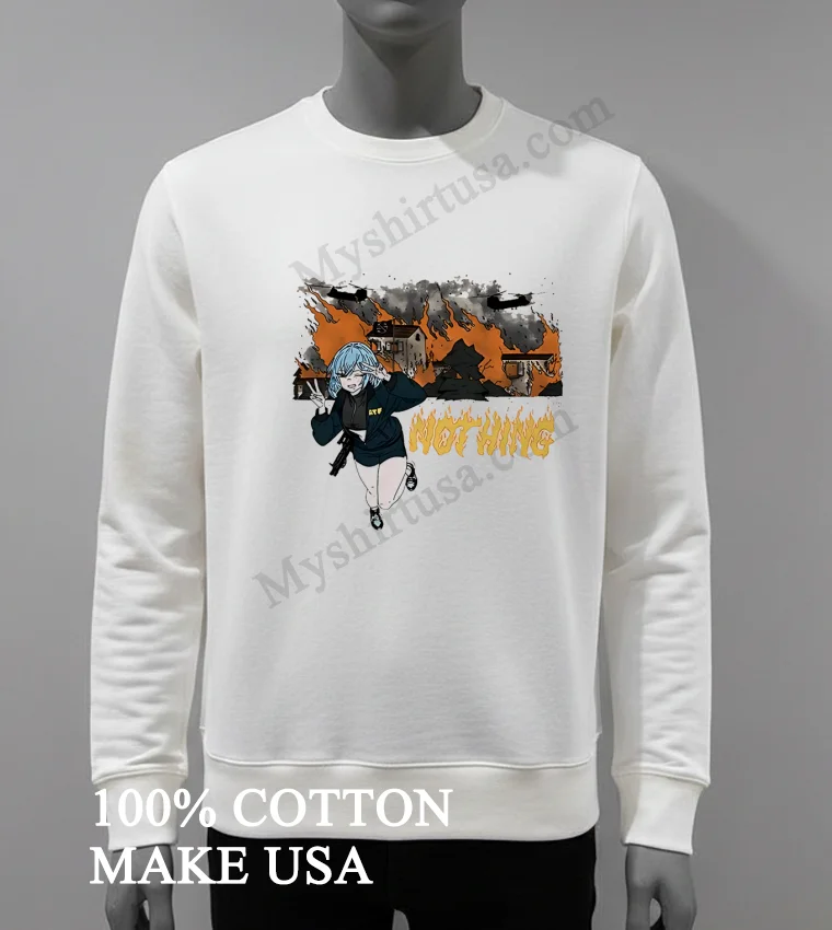 Anime Girl Atf Waco Siege Nothing Fire Burning Shirt White T Shirt 3