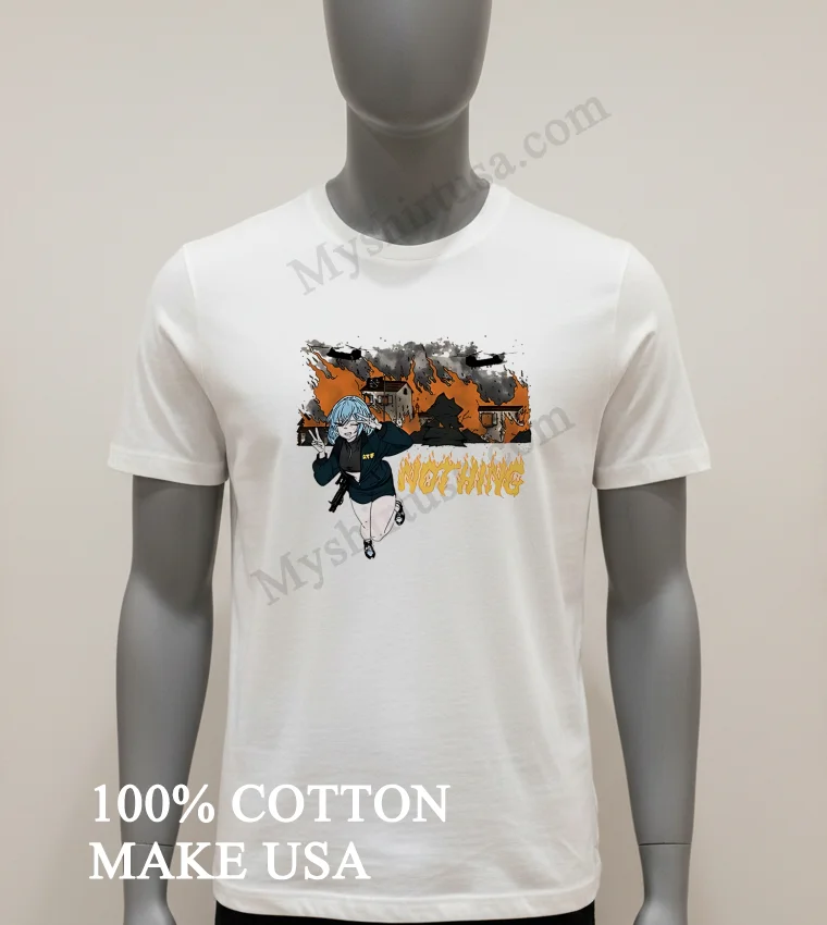 Anime Girl Atf Waco Siege Nothing Fire Burning Shirt White T Shirt