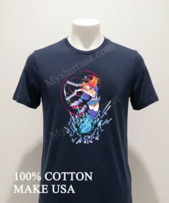 Anime Girl With Guns Magical Girl Action Pose funny america t-shirts