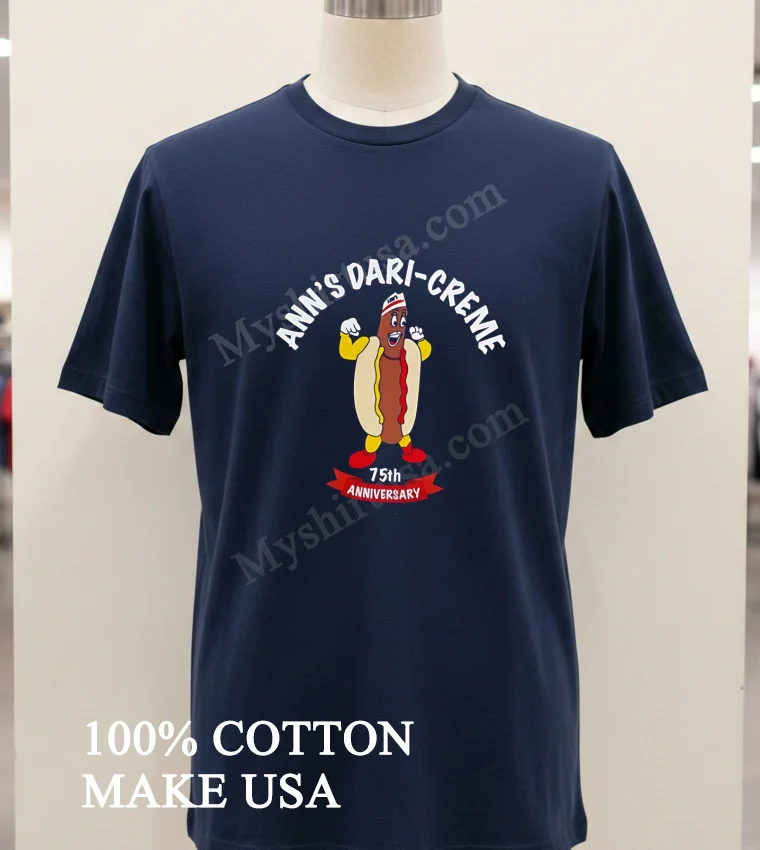 Anns Dari Creme 75Th Anniversary new t-shirt - navy-shirt Anns Dari Creme 75th Anniversary Shirt Navy Shirt 1