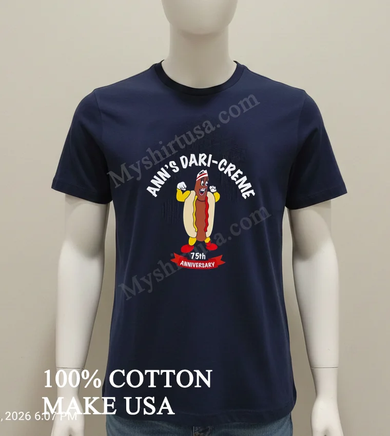 Anns Dari Creme 75Th Anniversary new t-shirt - navy-shirt Anns Dari Creme 75th Anniversary Shirt Navy Shirt 2
