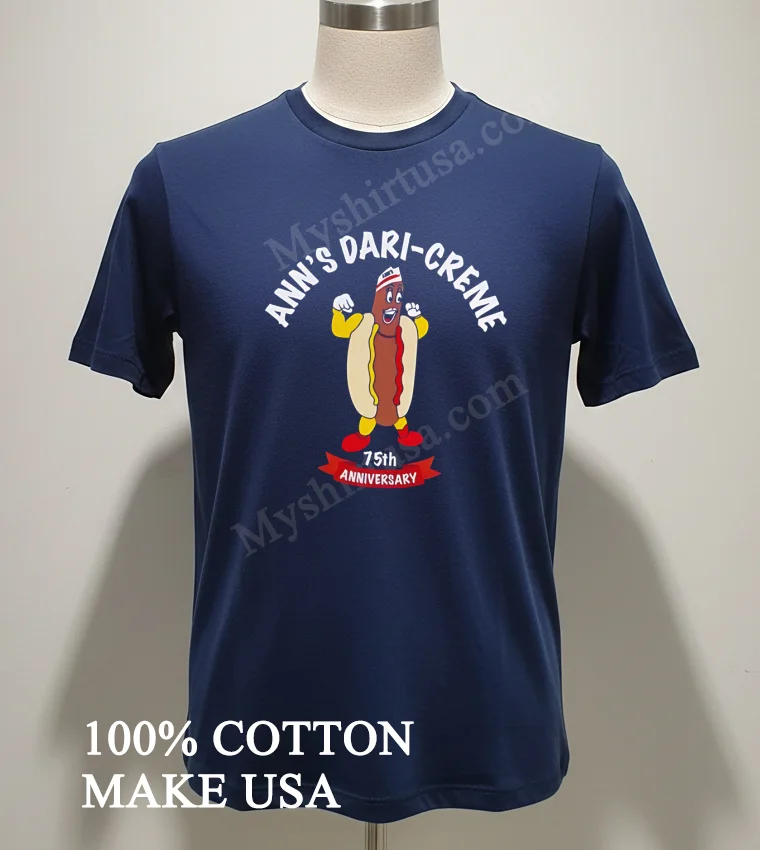 Anns Dari Creme 75Th Anniversary new t-shirt - navy-shirt Anns Dari Creme 75th Anniversary Shirt Navy Shirt 3