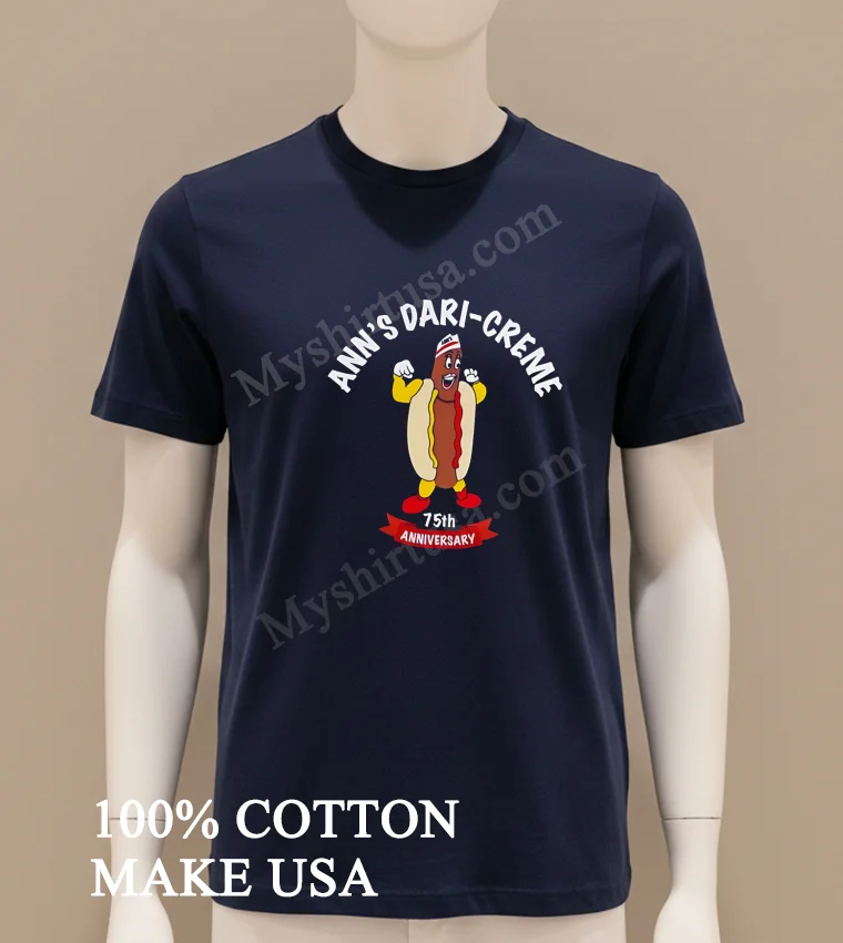 Anns Dari Creme 75Th Anniversary new t-shirt - navy-shirt Anns Dari Creme 75th Anniversary Shirt Navy Shirt
