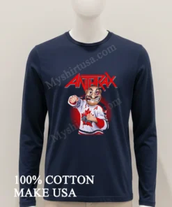 Anthrax Metal Band Mascot Hockey Jersey Graphic funny america t-shirts