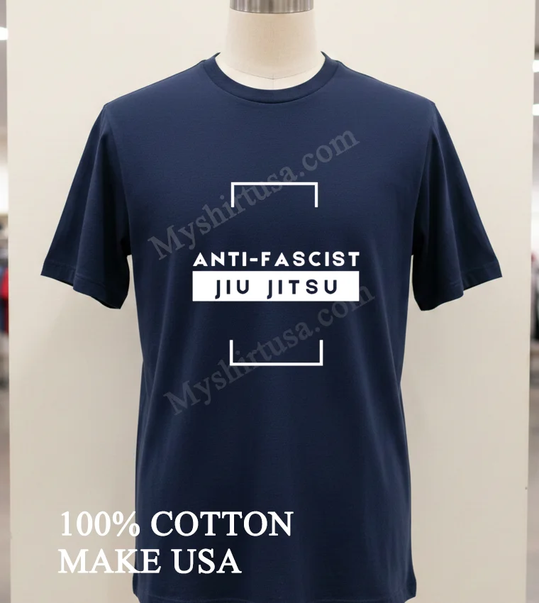 Anti Fascist Jiu Jitsu new t-shirt - navy-shirt Anti Fascist Jiu Jitsu Shirt Navy Shirt 1