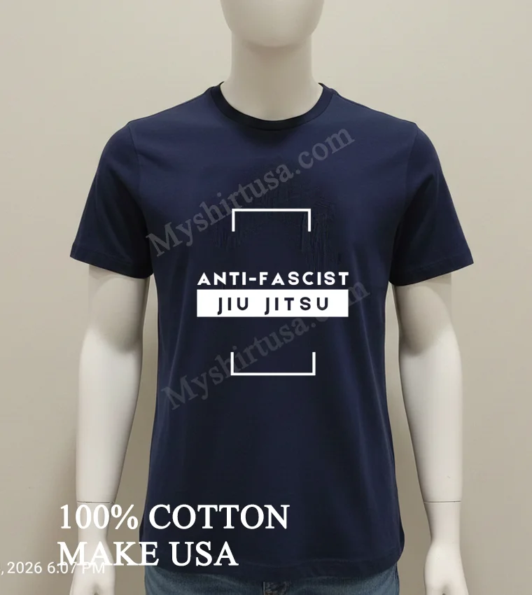Anti Fascist Jiu Jitsu new t-shirt - navy-shirt Anti Fascist Jiu Jitsu Shirt Navy Shirt 2