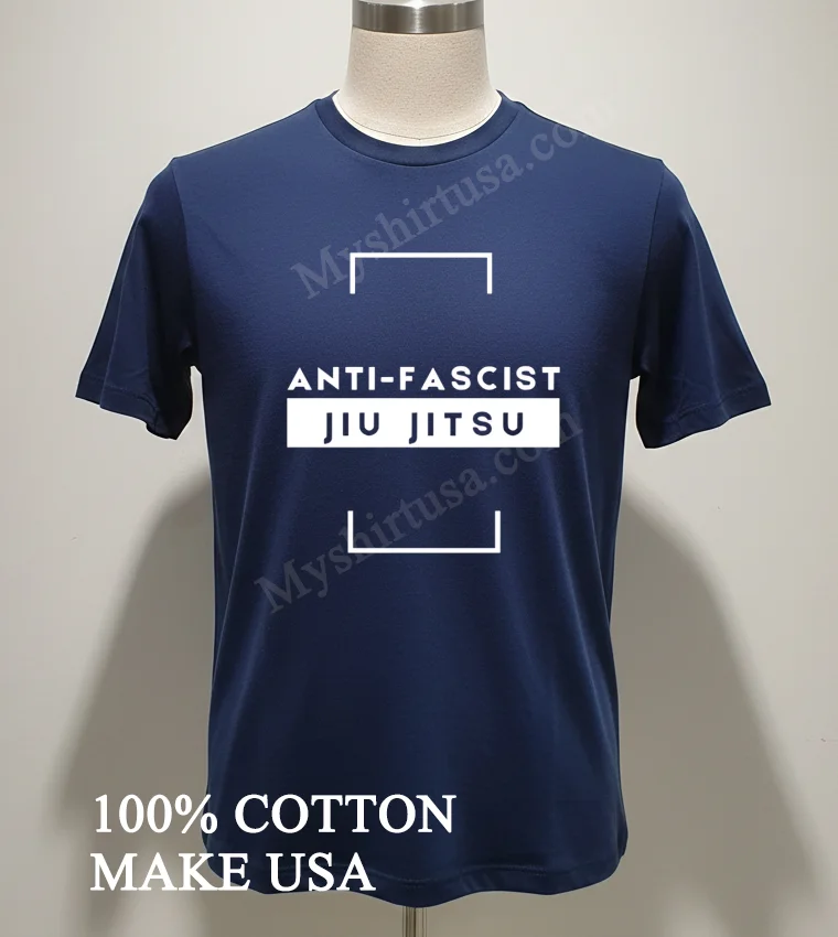 Anti Fascist Jiu Jitsu new t-shirt - navy-shirt Anti Fascist Jiu Jitsu Shirt Navy Shirt 3