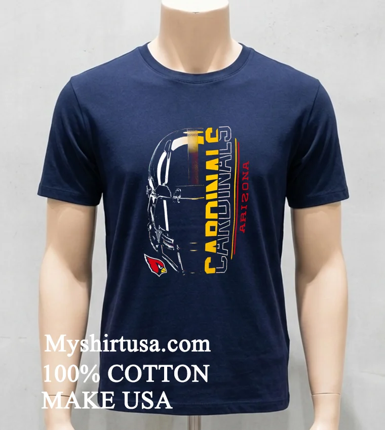 Arizona Cardinals Red Half Helmet Shirt Navy Shirt
