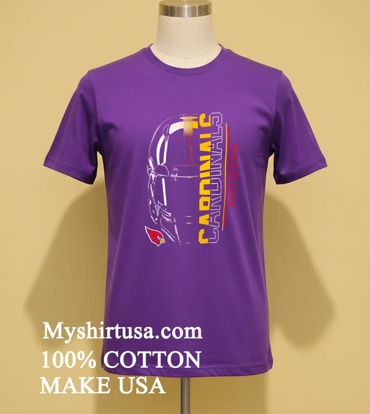 Arizona Cardinals Red Half Helmet Shirt Purple Shirt