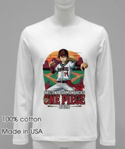 Arizona Diamondbacks One Piece 2026 Luffy Shirt