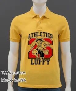 Athletics One Piece 2026 Luffy Shirt Yellow T Shirt