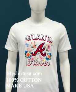 Atlanta Braves Flowers Graphic Pullover Shirt