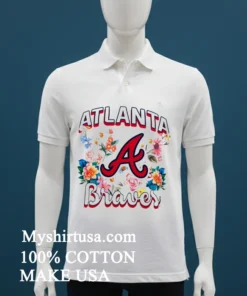Atlanta Braves Flowers Graphic Pullover Shirt