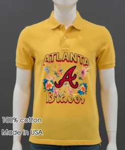 Atlanta Braves Flowers Graphic Pullover Shirt