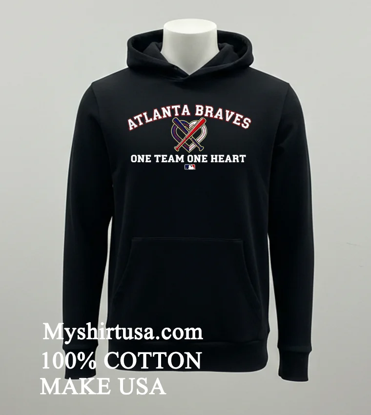 Atlanta Braves One Team One Heart Mlb Shirt Balck Shirt