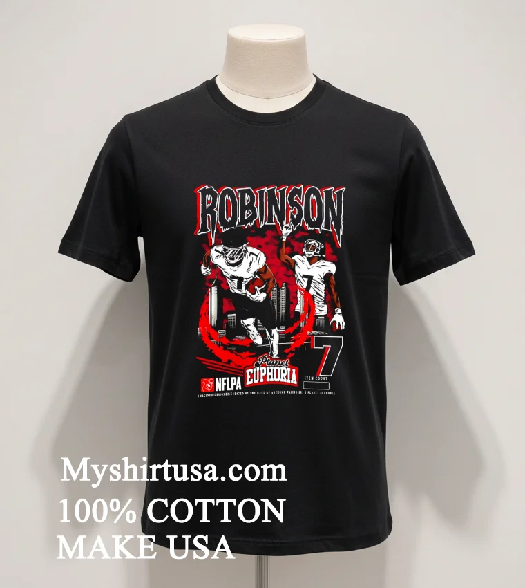 Atlanta Falcons Bijan Robinson Touchdown Skyline Shirt Balck Shirt 1