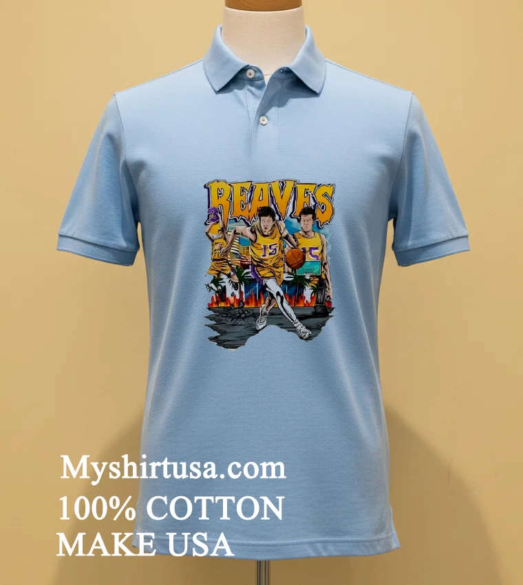 Austin Reaves Los Angeles Lakers Graphic Shirt Blue Shirt