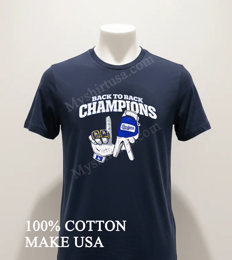 Back To To Back Champions Los Angeles Dodgers Baseball Rings Shirt Navy Shirt 1