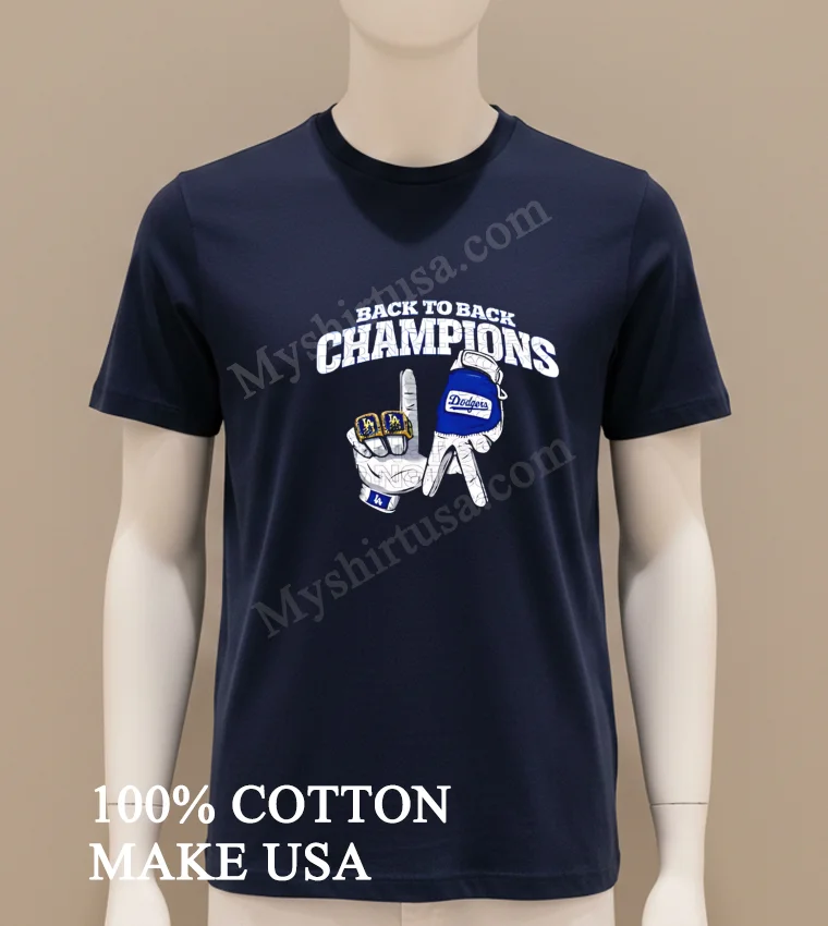 Back To To Back Champions Los Angeles Dodgers Baseball Rings Shirt Navy Shirt