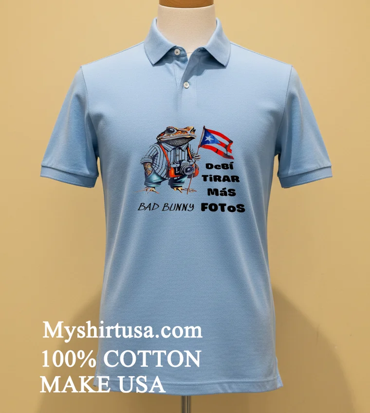 Bad Bunny Debi Tirar Mas Fotos Shirt - blue-shirt Bad Bunny Debi Tirar Mas Fotos Shirt Blue Shirt
