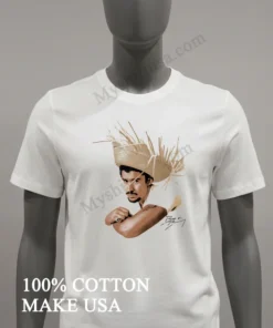 Bad Bunny Portrait With Straw Hat And Signature funny america t-shirts