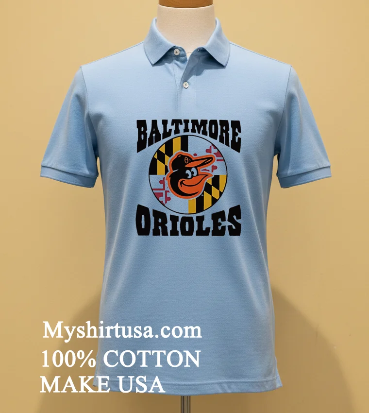 Baltimore Orioles Bird Flag Logo Shirt Blue Shirt