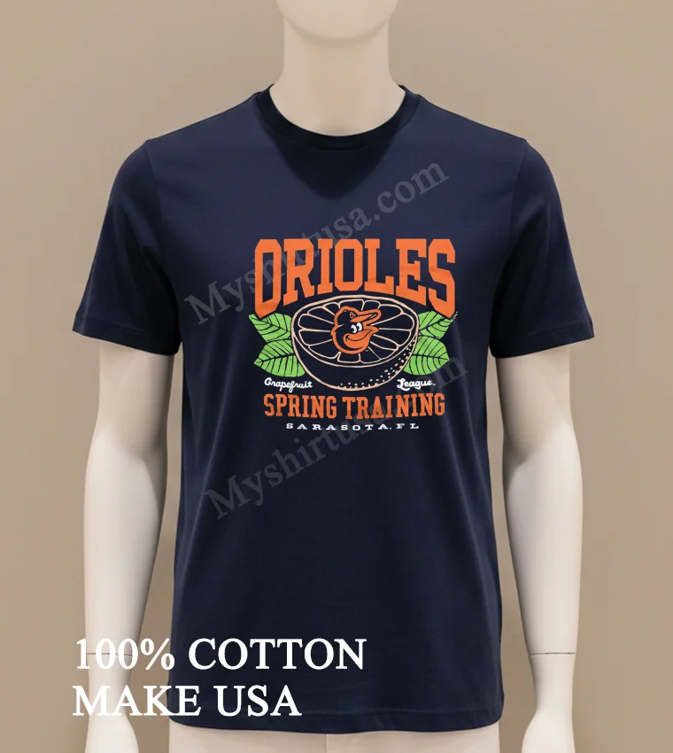 Baltimore Orioles Grapefruit League Spring Training Sarasota Fl Shirt Navy Shirt
