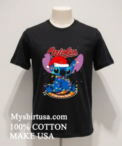 Baltimore Orioles Noel Stitch Baseball Christmas new t-shirt