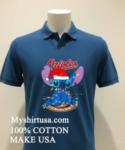 Baltimore Orioles Noel Stitch Baseball Christmas new t-shirt