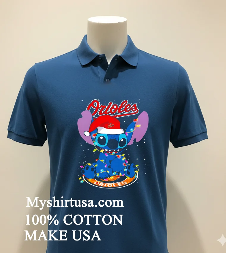 Baltimore Orioles Noel Stitch Baseball Christmas Shirt Navy Shirt 2