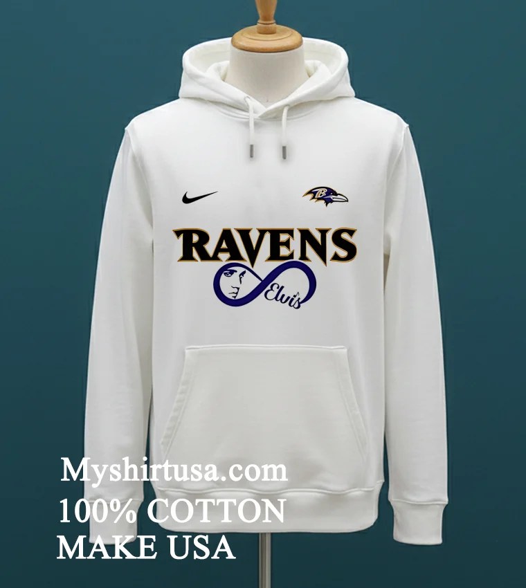 Baltimore Ravens Nfl Elvis Presley Loves You Fan Shirt - white-t-shirt Baltimore Ravens Nfl Elvis Presley Loves You Fan Shirt White T Shirt 1