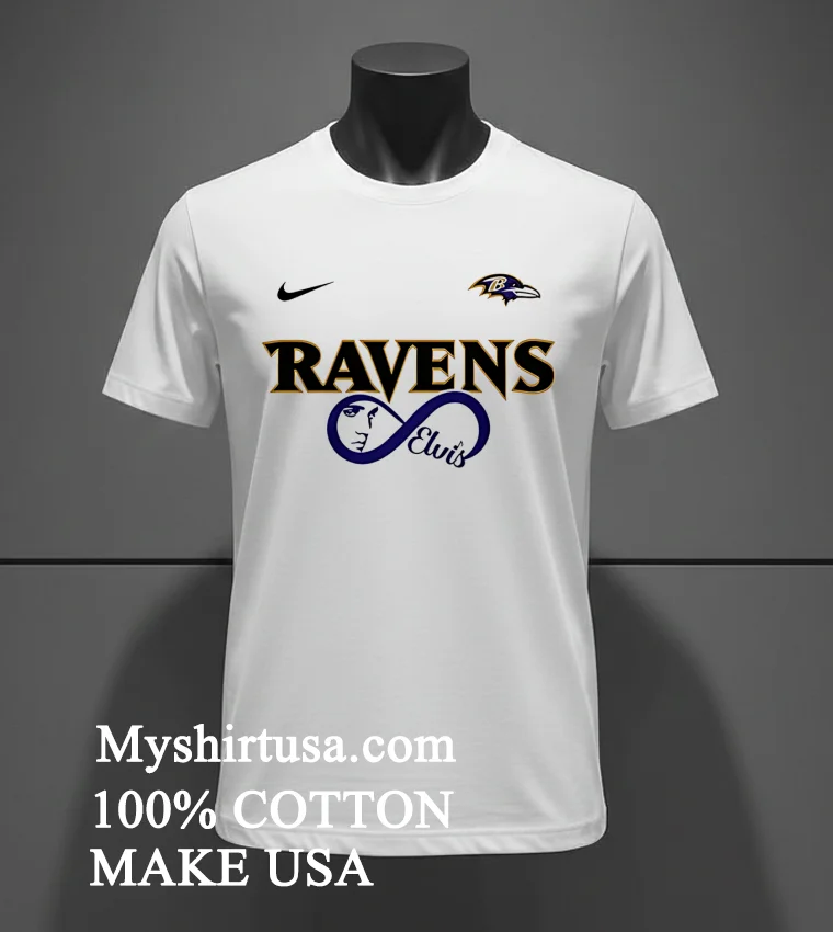 Baltimore Ravens Nfl Elvis Presley Loves You Fan Shirt - white-t-shirt Baltimore Ravens Nfl Elvis Presley Loves You Fan Shirt White T Shirt 2