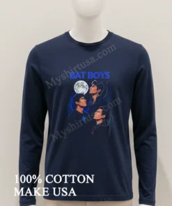 Bat Boys Night Moon Three Flying Bat Winged Men Classic funny america t-shirts