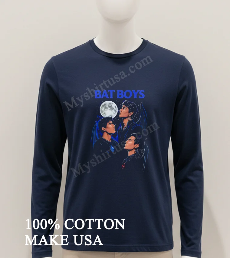 Bat Boys Night Moon Three Flying Bat Winged Men Classic Shirt Hoodie Shirt
