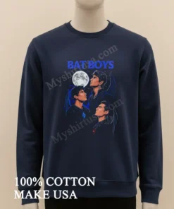 Bat Boys Night Moon Three Flying Bat Winged Men Classic funny america t-shirts