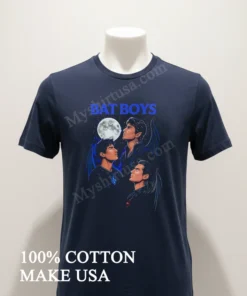 Bat Boys Night Moon Three Flying Bat Winged Men Classic funny america t-shirts