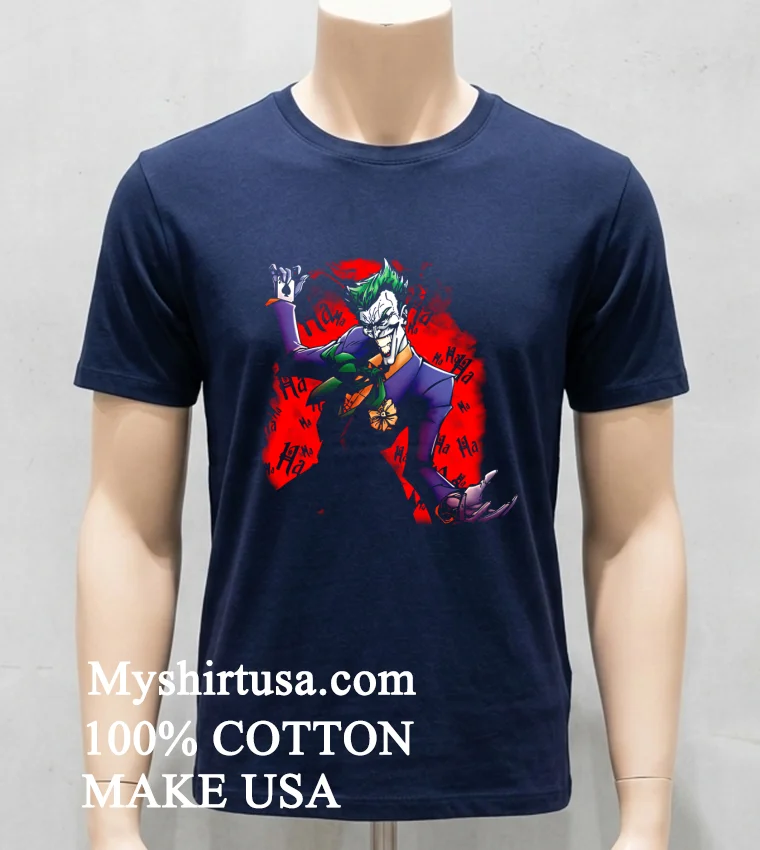 Batman Joker Comic Halloween Shirt Navy Shirt